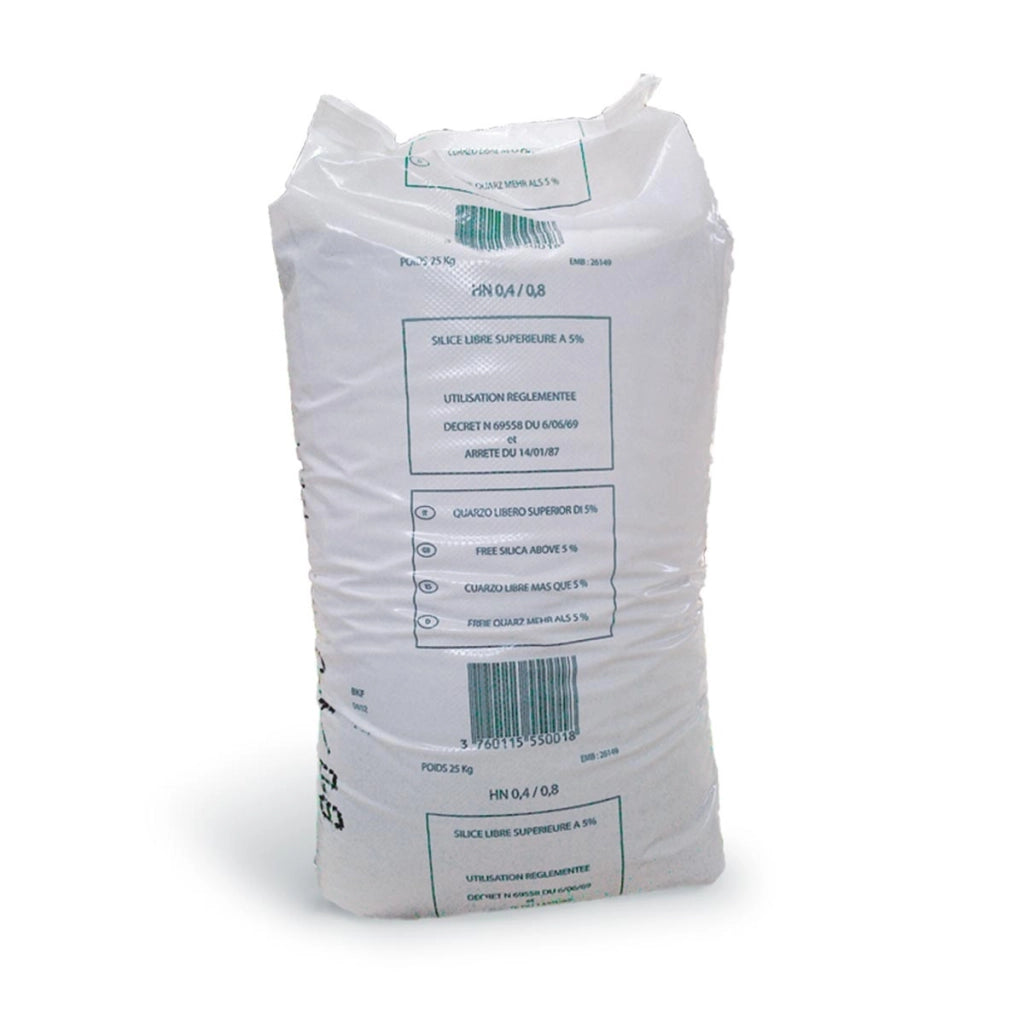 SABBIA QUARZIFERA 0,4 / 0,8MM 25KG PER POMPE
