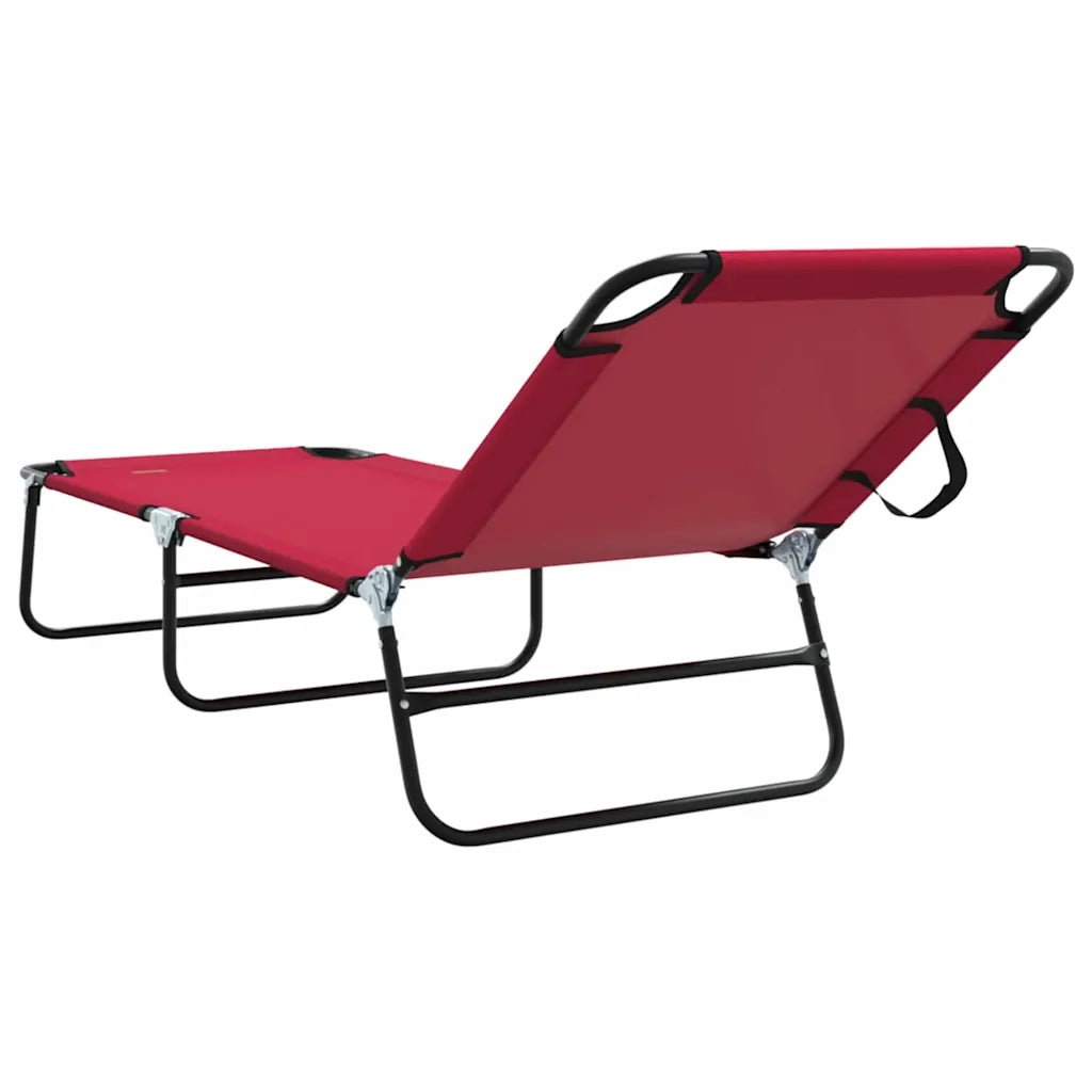 Lettino prendisole pieghevole 2 pcs Rosso 188 x 57 x 86,5 cm 42003148