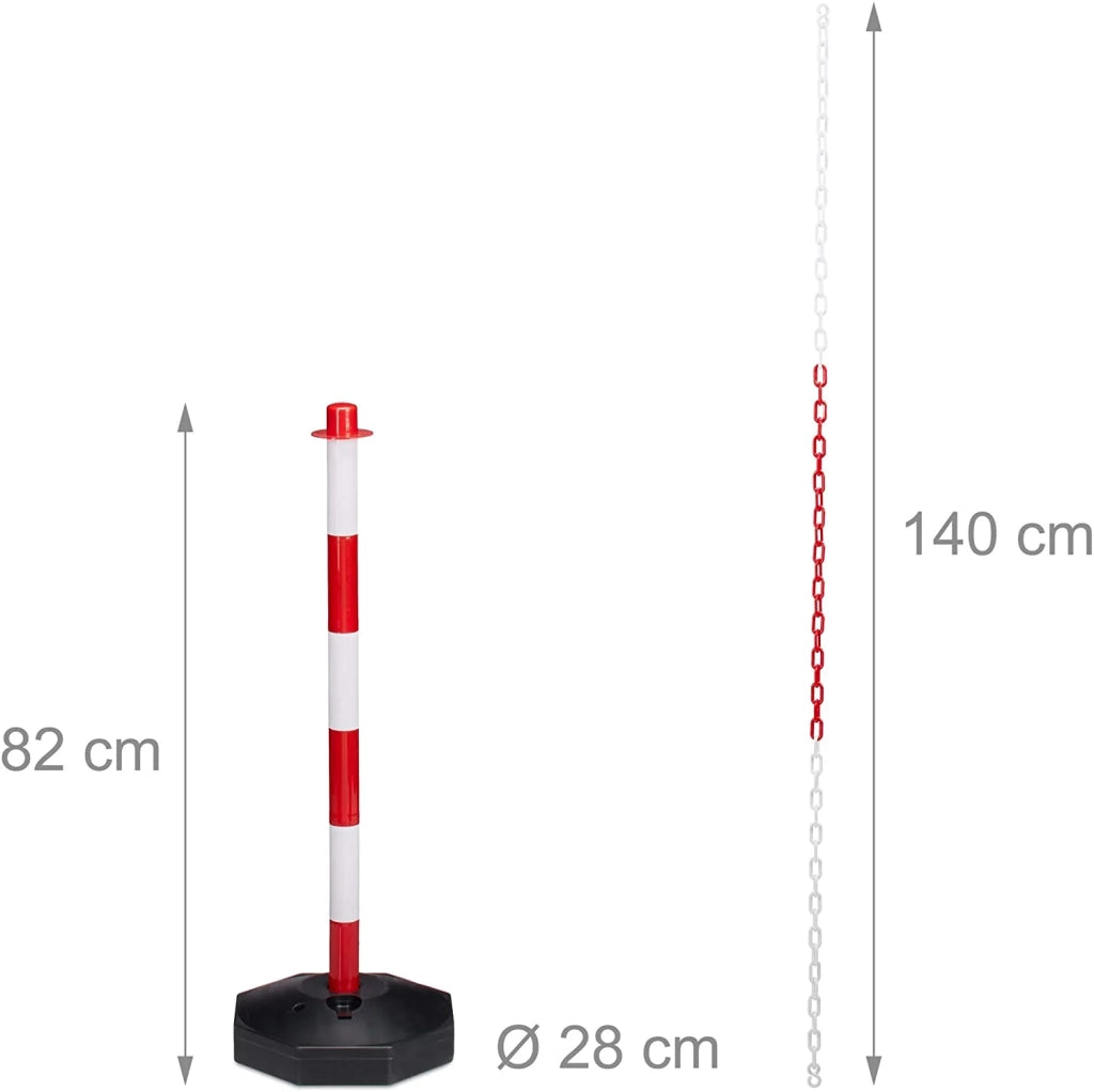 Paletto di segnalazione bianco e rosso per segnaletica e delimitazione parcheggi 13_0002310_3