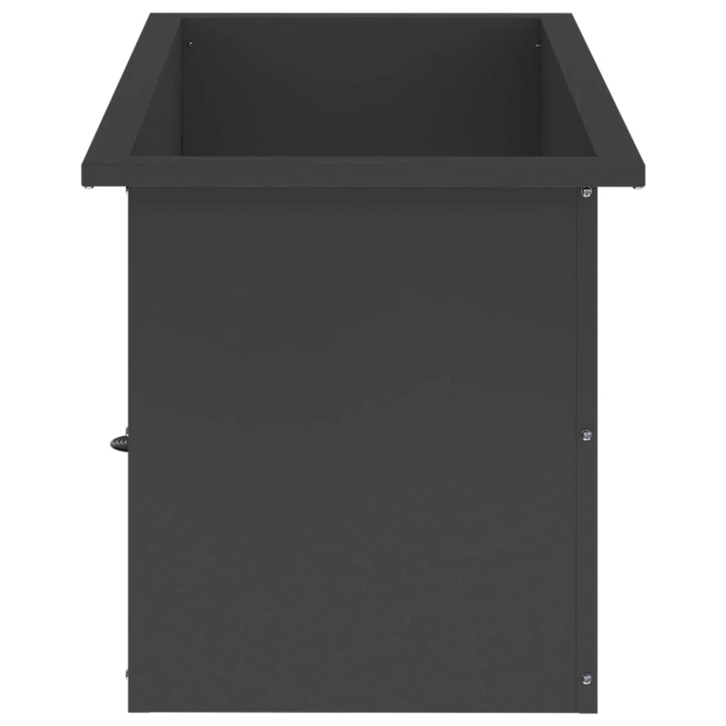 Fioriera da giardino con LED Nero 40 x 80 x 40 cm Acciaio 8008154