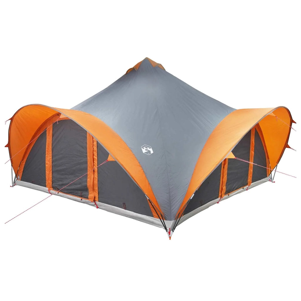 Tenda Tipi Grigio e arancione 18 Persone Poliestere e Acciaio 42028621