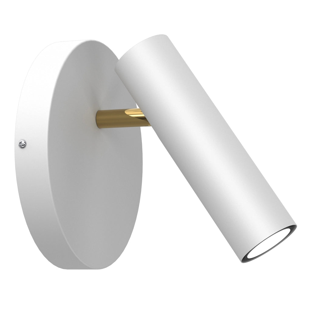 Applique lettura tubo bianco/oro Axion GU10 8W Luminex