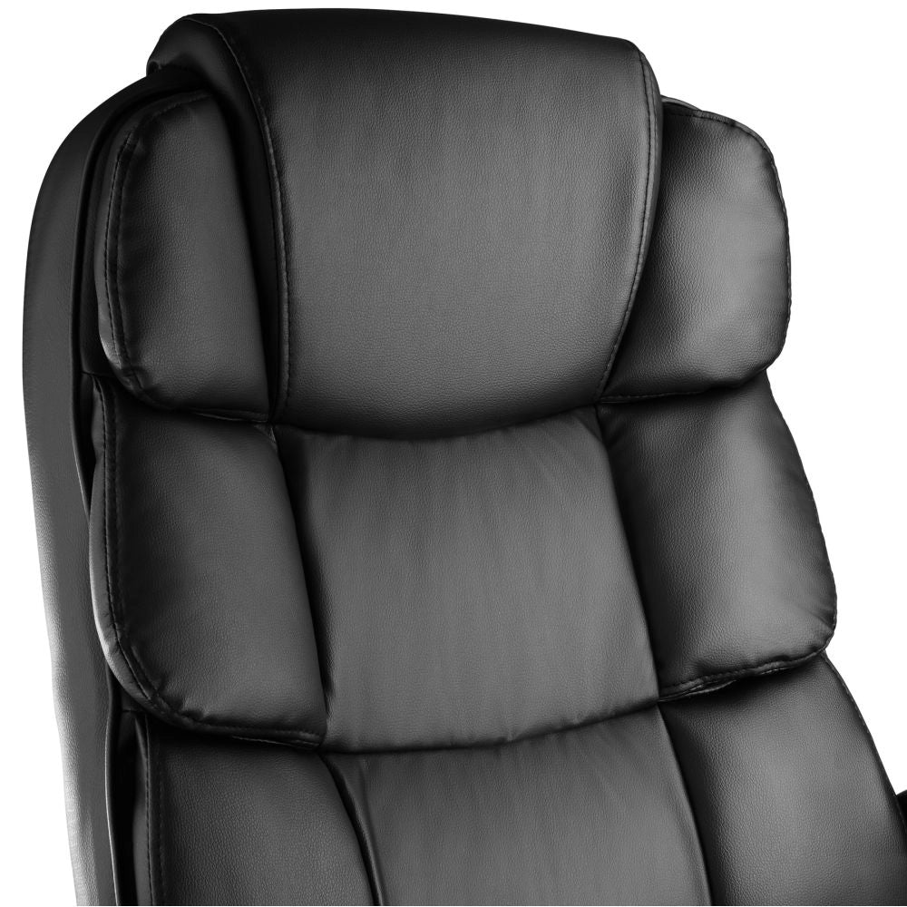 Sedia da ufficio sedia direzionale con braccioli max 120 kg nera 0508073