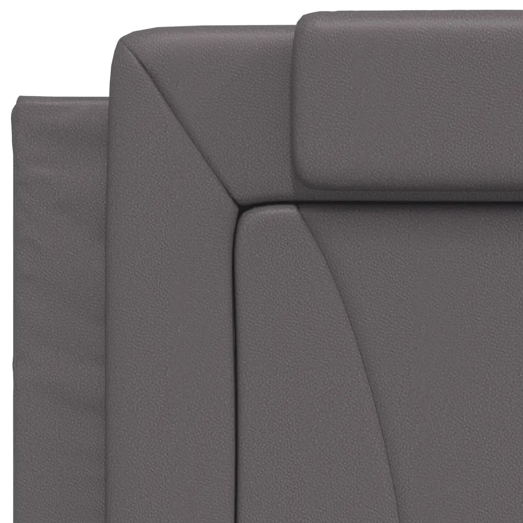 Letto con Materasso Grgio 80x200 cm in Similpelle