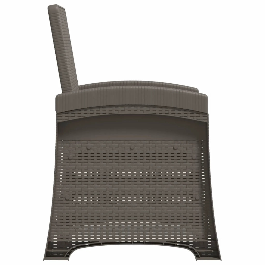 Sedia da giardino reclinabile effetto rattan Grigio Chiaro PP 8011995