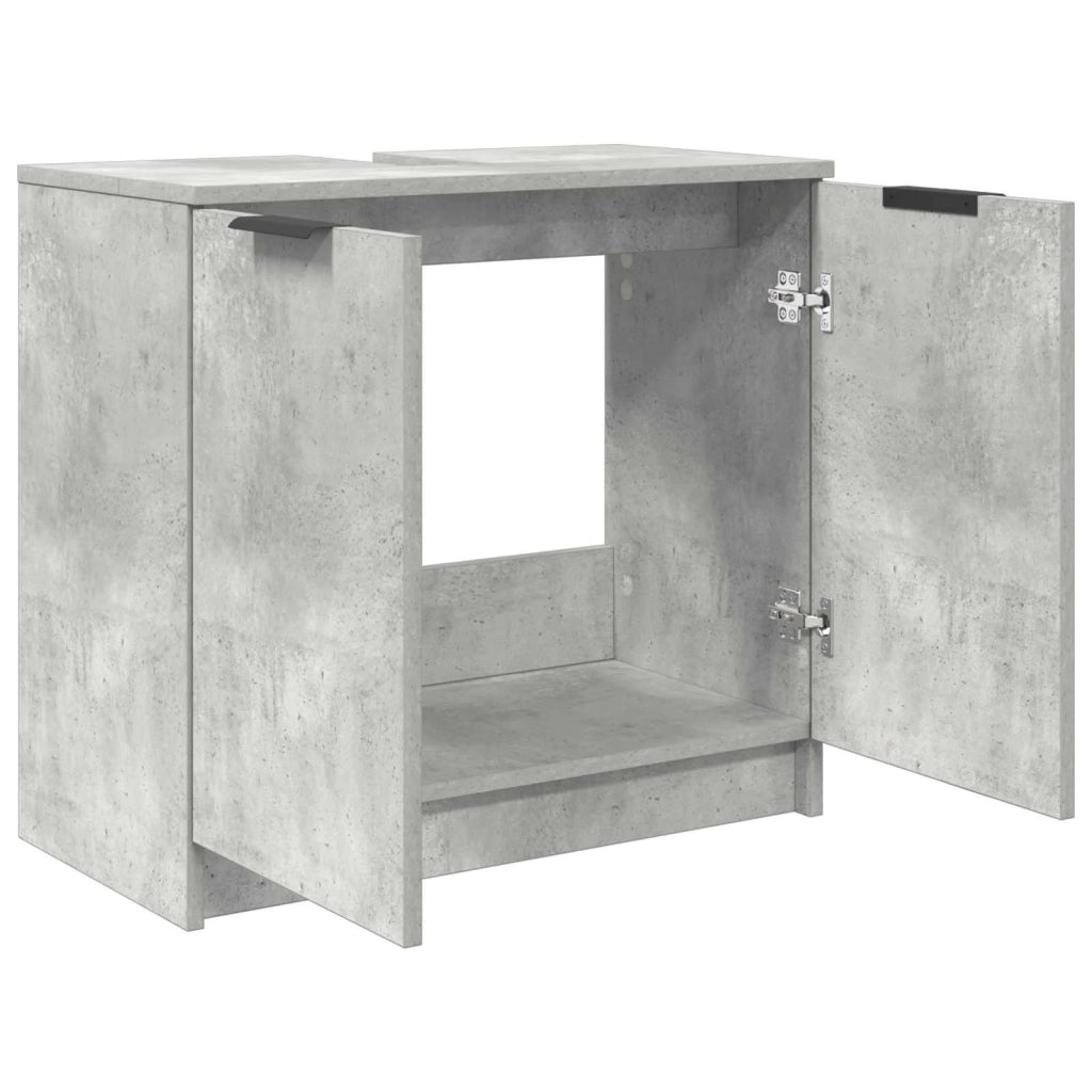 Mobile da Bagno con porta Grigio cemento 64,5 x 33,5 x 59 cm