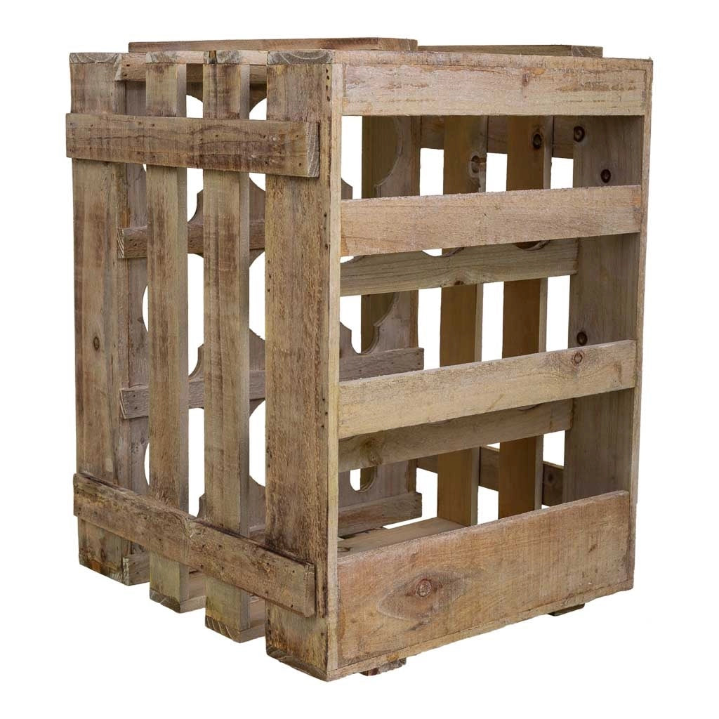 Cassetto portabottiglie in legno marrone 33x32,5x43h