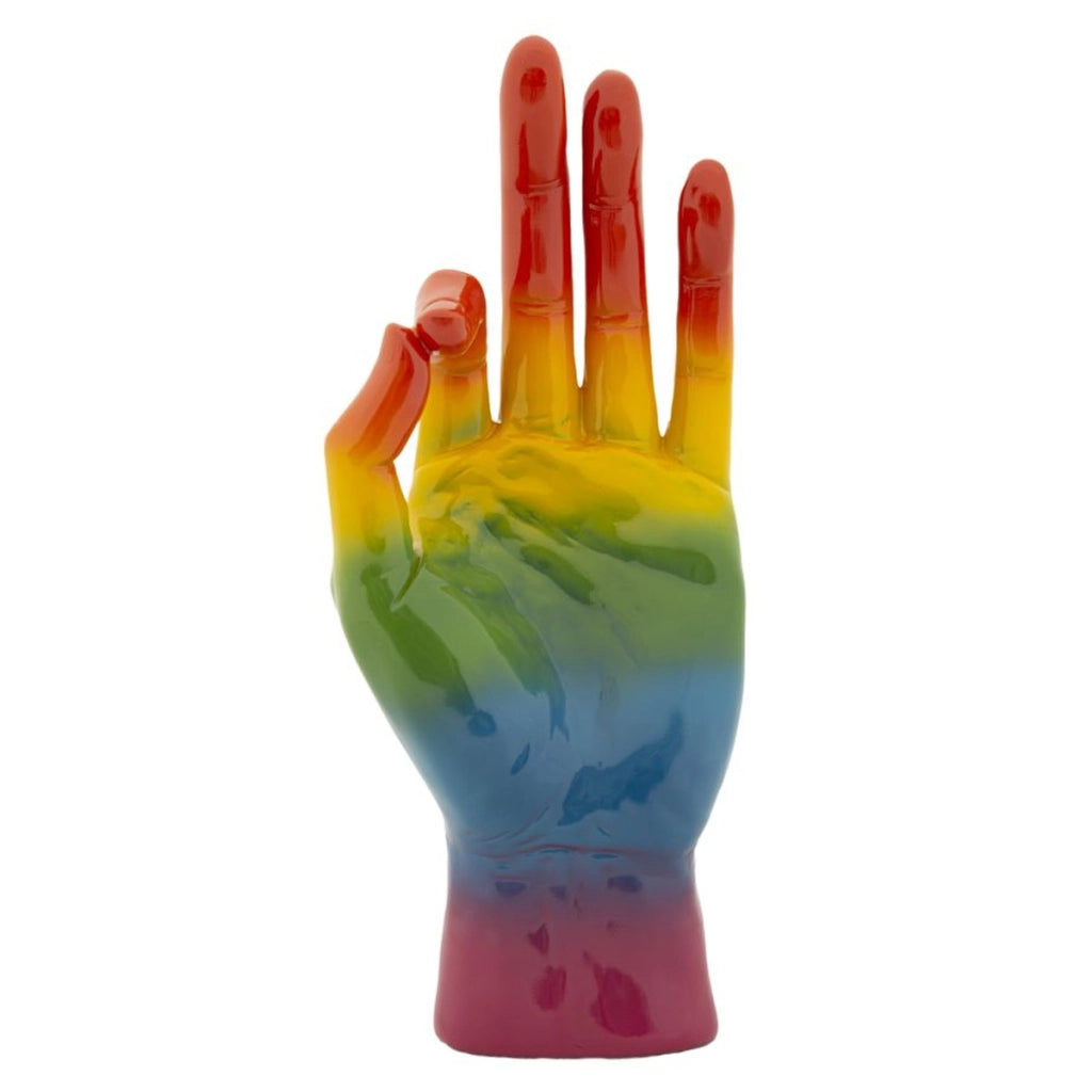 Scultura Mano, Multicolore, Poliresina, 16x10,5x36 cm