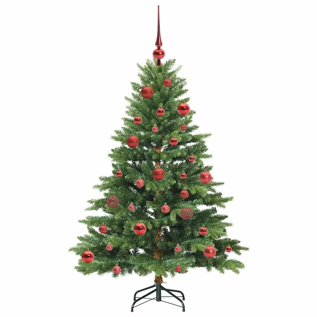 Albero di Natale | Decorazioni natalizie artificiale con 150 LED Verde 150 cm PE e PVC