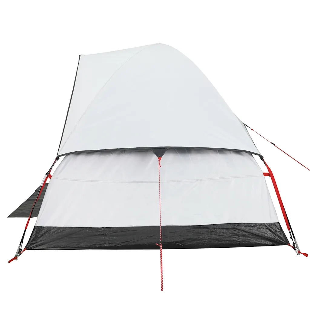 Tenda Campeggio a Cupola 2 Persone Bianca Tessuto Impermeabile 94776