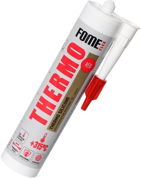Kit di sigillaggio per alte temperature - 315°C - Kit in silicone per alte temperature - Flessibile - Resistenze chimiche/UV - Per motori/forni/termovalvole - 300 ml