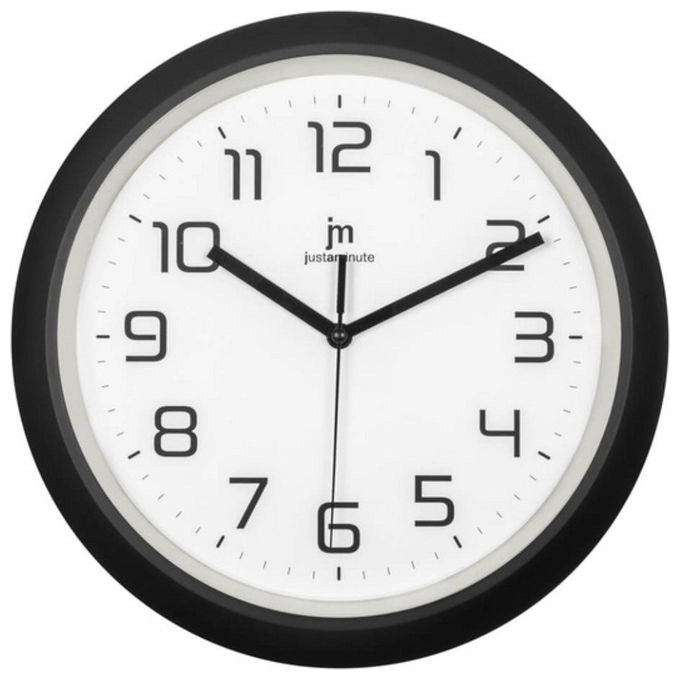 Lowell, Orologio da Parete e da Tavolo Rotondo Nero, Al Quarzo, 30 cm