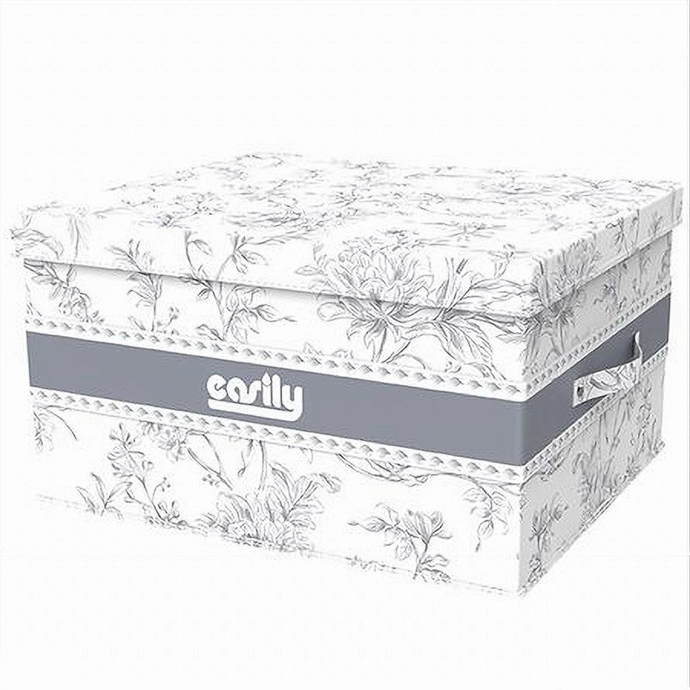 Trade Shop - Box Portatutto Scatola Contenitore Salvaspazio Organizer 35x30x20cm Fantasia 87321 -