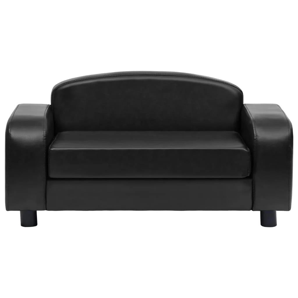 Divano per cani nero 80 cm sintetico nero 02_0000207