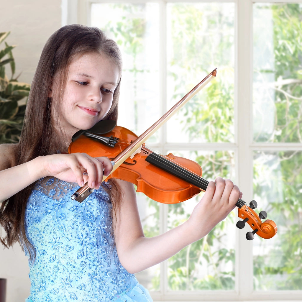 EasyComfort Violino 4/4 per Adulti con Accessori Inclusi (Custodia, Archetto, Corde, Ponticello, Accordatore) 58.5 x 21.5 x 7cm