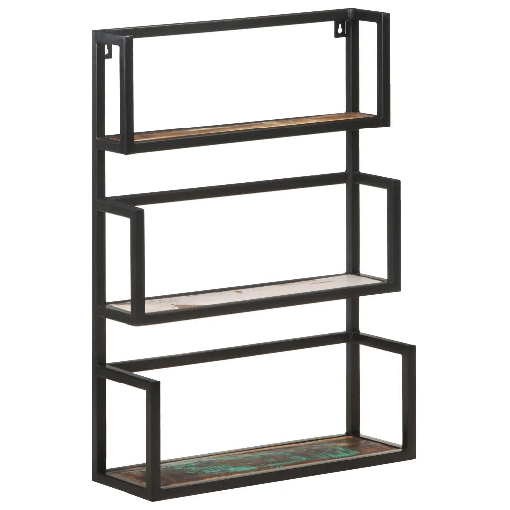 Scaffale a Muro 60x20x85 cm in Legno Massello di Recupero cod mxl 54933