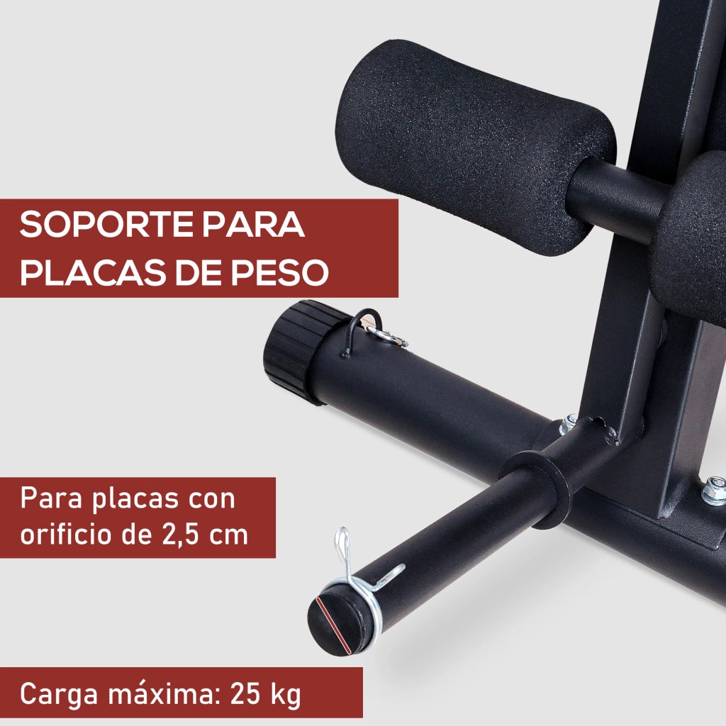 Panca Fitness Pieghevole ¨C Xylo ¨C 7 Livelli Regolabili con Leg Extension e Banda Resistenza