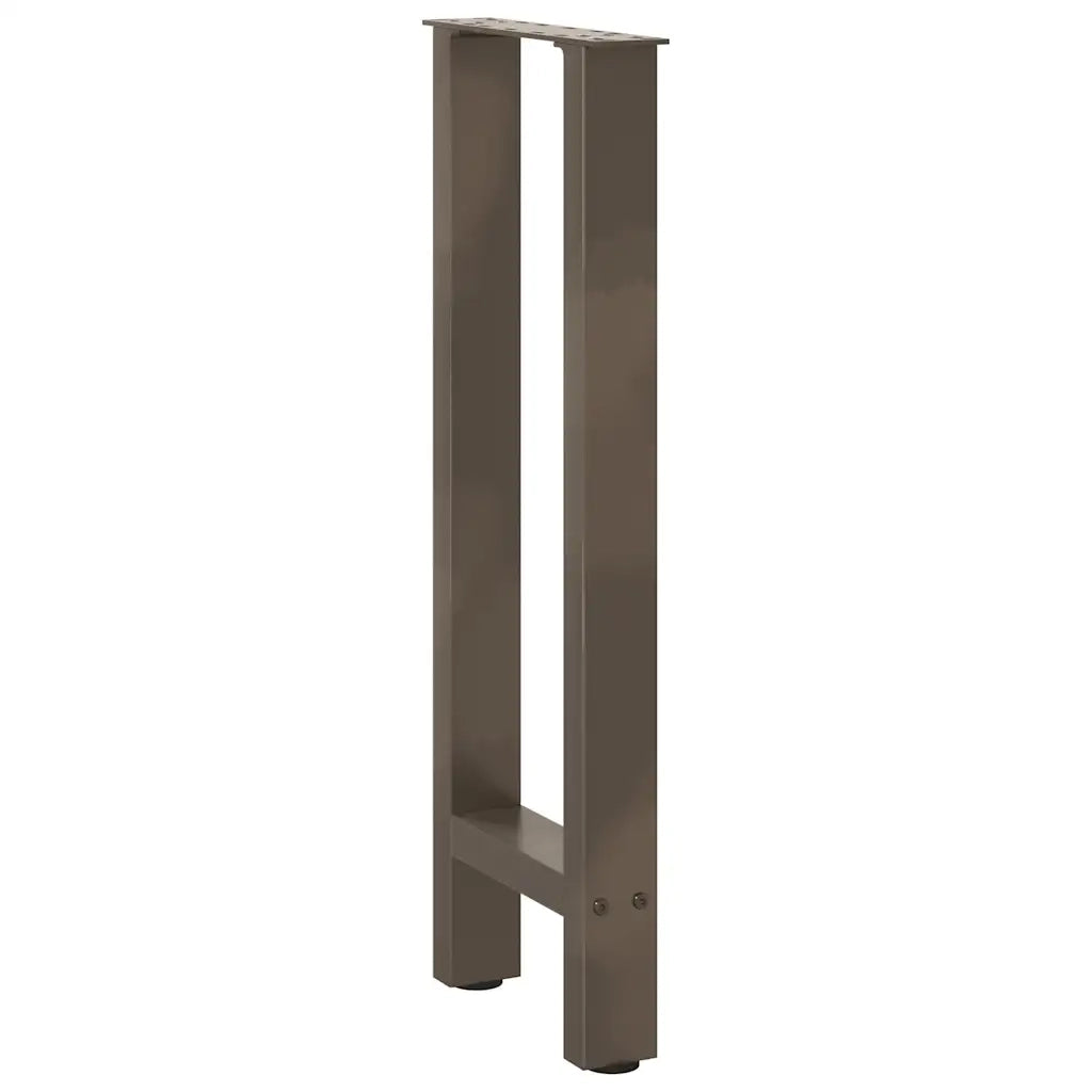 Gambe per tavolo consolle in acciaio naturale 2 pz 28x(72-73) cm Acciaio