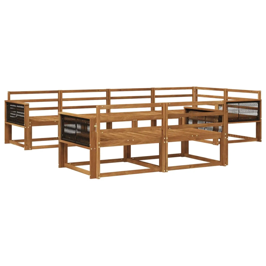 Set di divani da esterno 7 pcs Naturale 3382642
