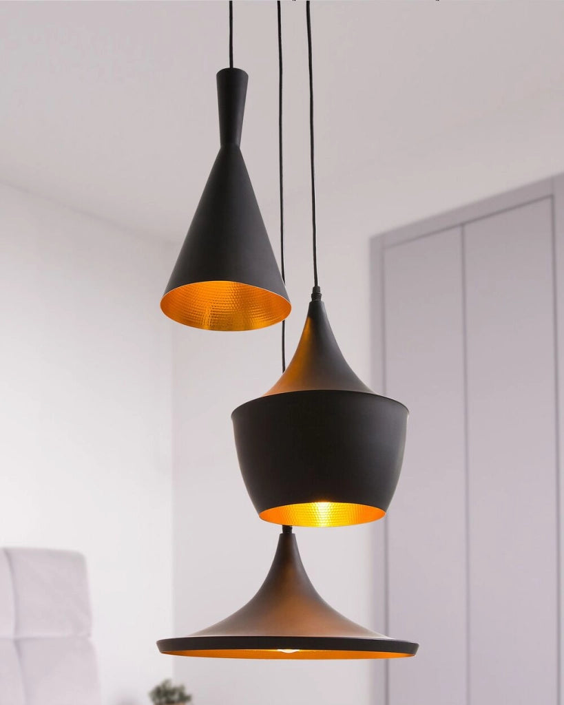 Lampadario da Cucina moderna a sospensione a soffitto a 3 luci Nero