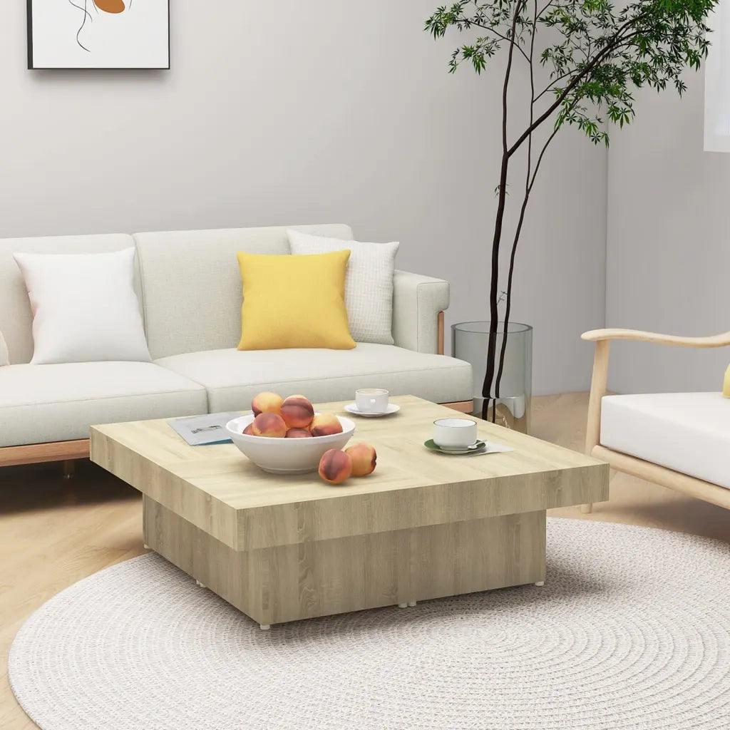 Tavolino da salotto | Tavolino da caff¨¨ | Tavolino da Soggiorno Rovere Sonoma 90x90x28 cm Legno Multistrato