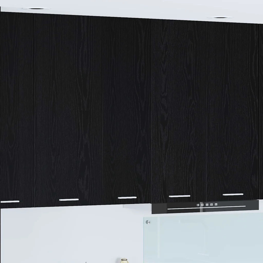 Armadio pensile Rovere Nero 30 x 31 x 100 cm Legno multistrato