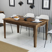 Viverone, Tavolo Fisso 6 Posti, 145x88x75h cm Marrone Noce
