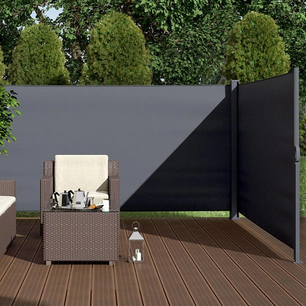 OK-Living Tenda laterale, Antracite, 300 x 160 cm, per un montaggio flessibile utilizzabile come protezione da sole e vento