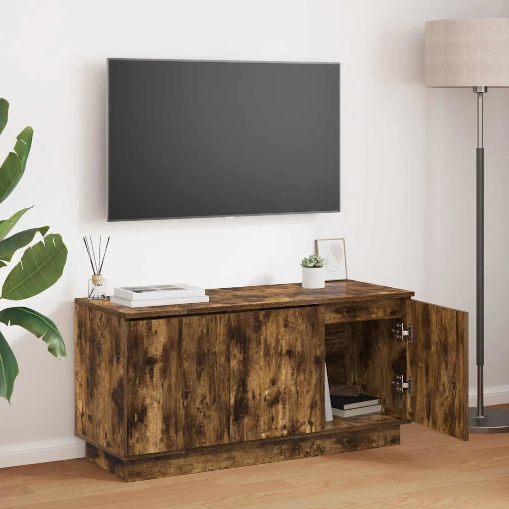 Mobile TV-Credenza per TV-Console TV Rovere fum¨¦ 100 x 38 x 49 cm Legno multistrato