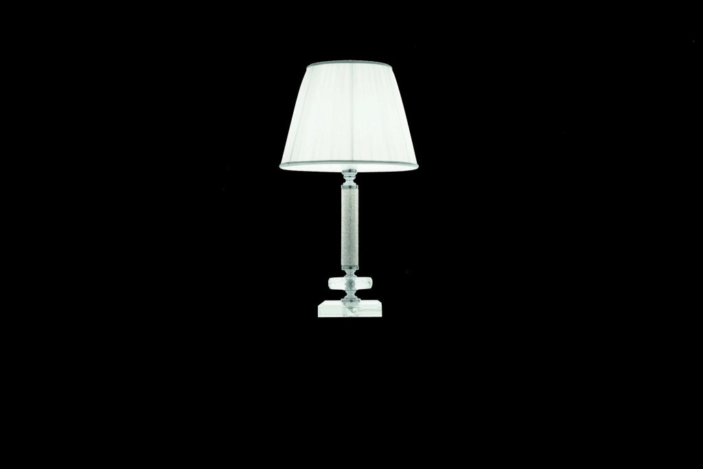 LUME PICCOLO DIDO  1 LUCE CRISTALLO E CROMO ATTACCO E14 D.25CM