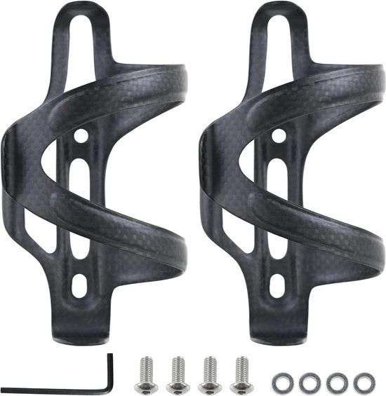 Supporto per bicicletta a carbonio ultraleggero - Drink holder robusto per mountain bike e biciclette da corsa (2 pezzi)