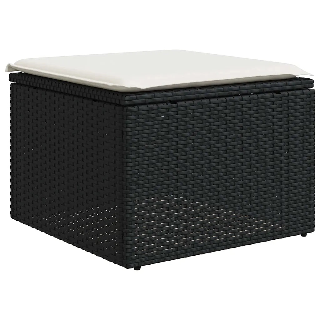 Set Divani da Giardino con Cuscini 7pz Nero Polyrattan 3222865