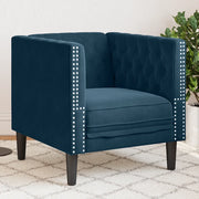 Divano Sedia-Poltrona Chesterfield Blu in Velluto