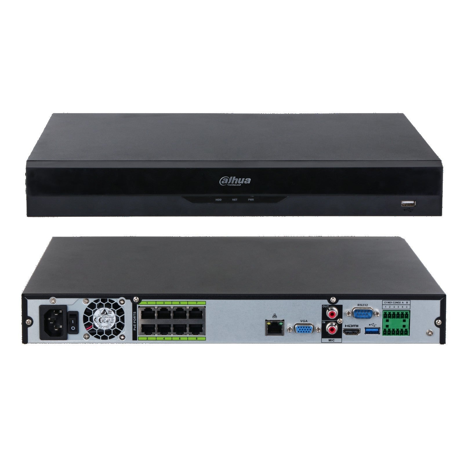 Dahua Nvr 8Ch 1U 8PoE WizSense Pro NVR5208-8P-EI
