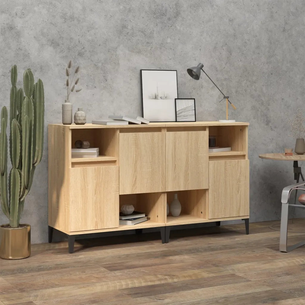 Credenze 2pz Rovere Sonoma 60x35x70 cm in Legno Multistratocod mxl 77492