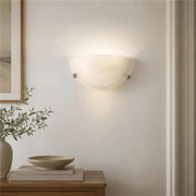 LAMPADA DUNA APPLIQUE DA PARETE IN VETRO E METALLO E27 1 LUCE BIANCA