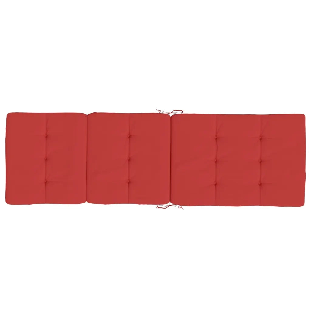 Cuscini per Sedia a Sdraio 2 pz Rosso in Tessuto Oxford