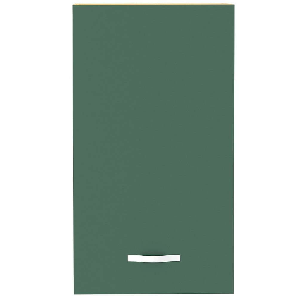 Pensile da Cucina Armadio Sospeso da Parete in Legno Design Minimal Colore Verde