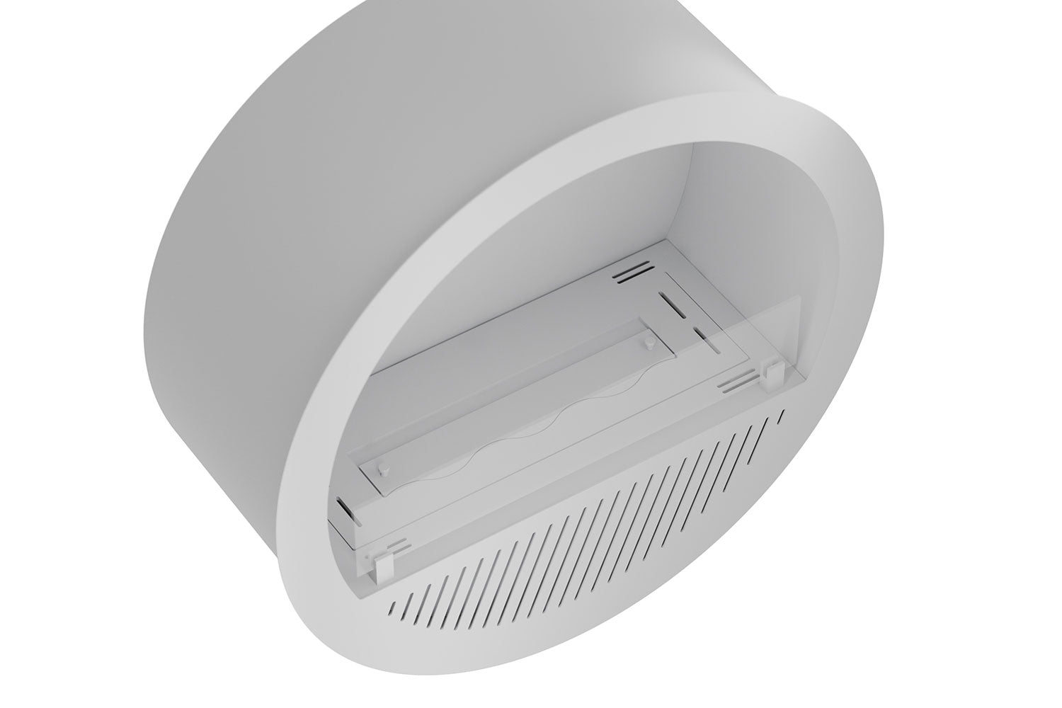 Camino a Bioetanolo da Incasso Ø74x30 cm Incyrcle Slim Inside Bianco