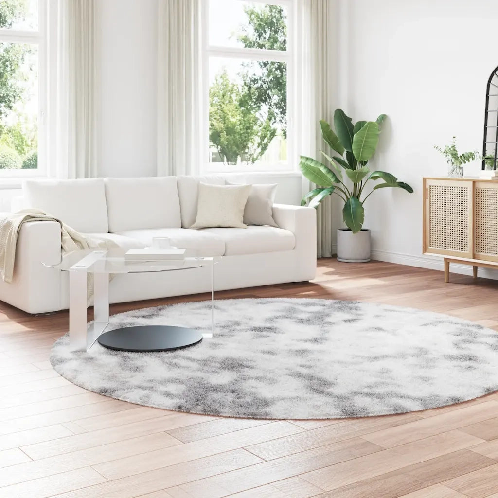 Tappeto Shaggy a Pelo Lungo NAVARRA Grigio Argento 240x240cm 4102932