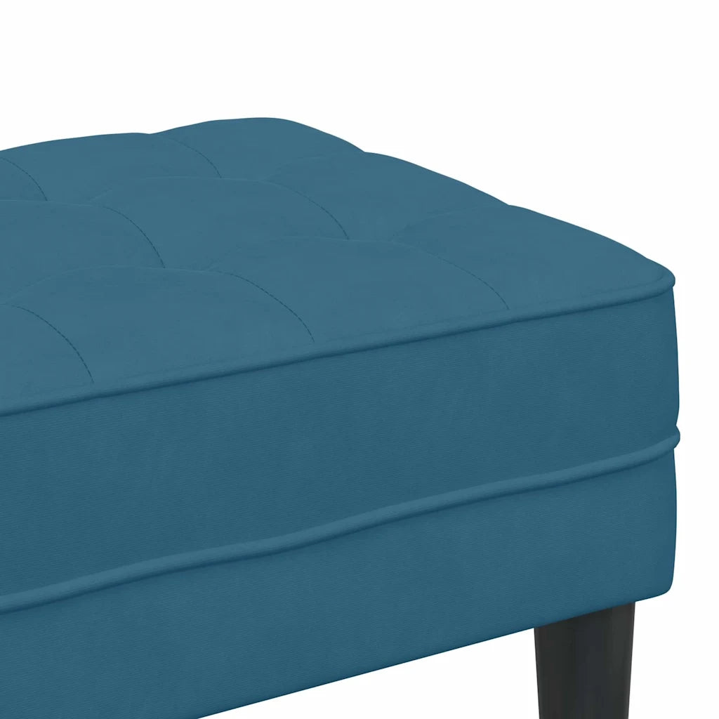 panchina con cuscino Blu 113 x 57 x 39 cm Velluto CFW4713874