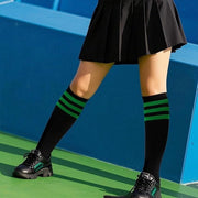 Calze da donna classici in set di 3 paia, con strisce, in diverse colori.