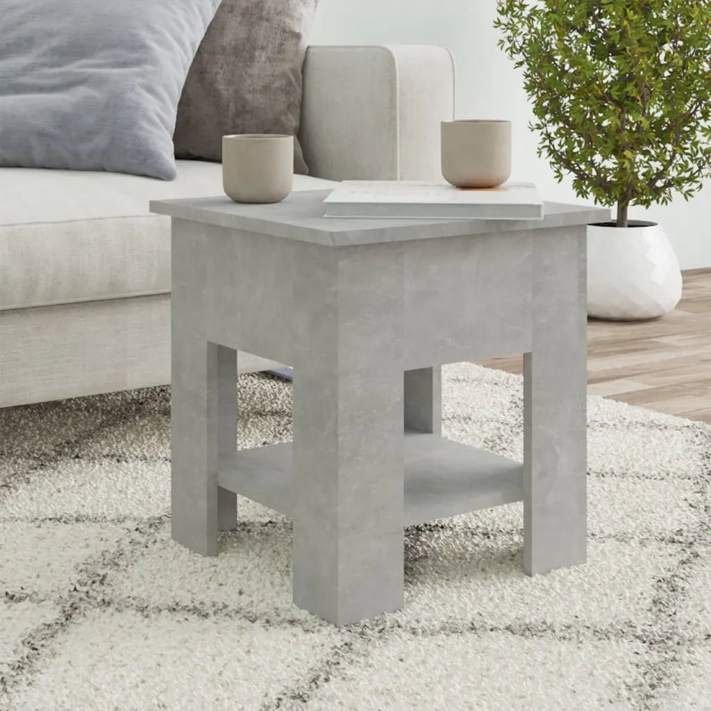 Tavolino da salotto | Tavolino da caff¨¨ | Tavolino da Soggiorno Grigio 40x40x42 cm in Legno Multistrato