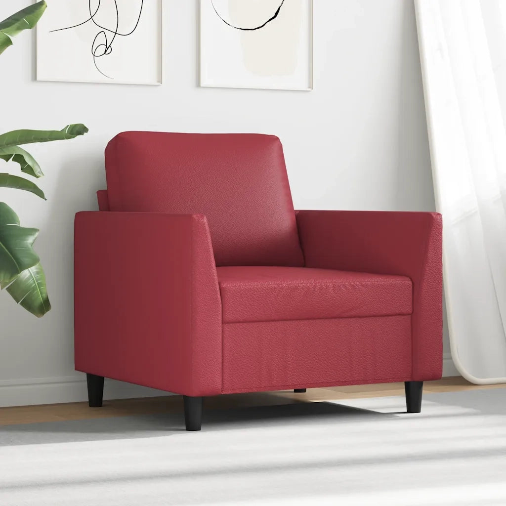 Poltrona | Sedia Relax Rosso Vino 60 cm in Similpelle