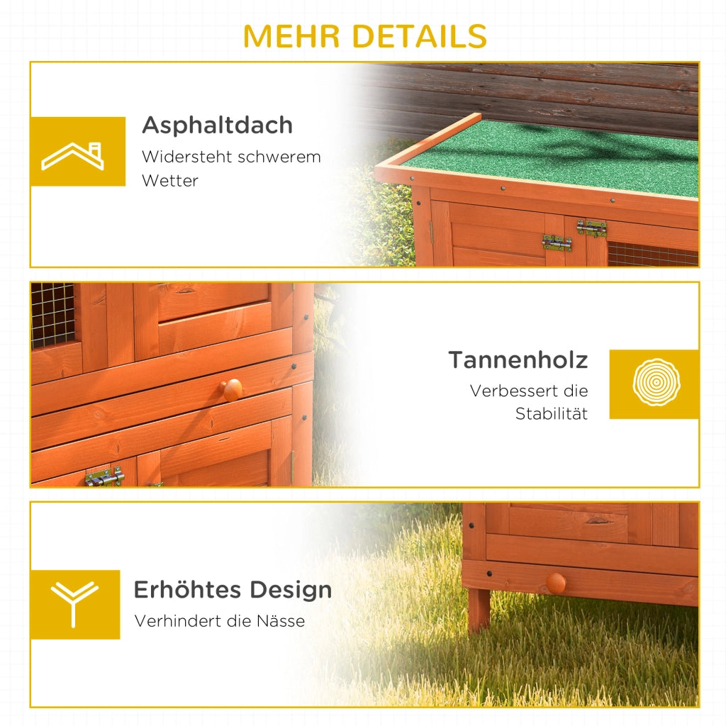 Casetta per Animali Domestici 2 Piani ¨C Minimal ¨C Legno di Abete Verde Naturale