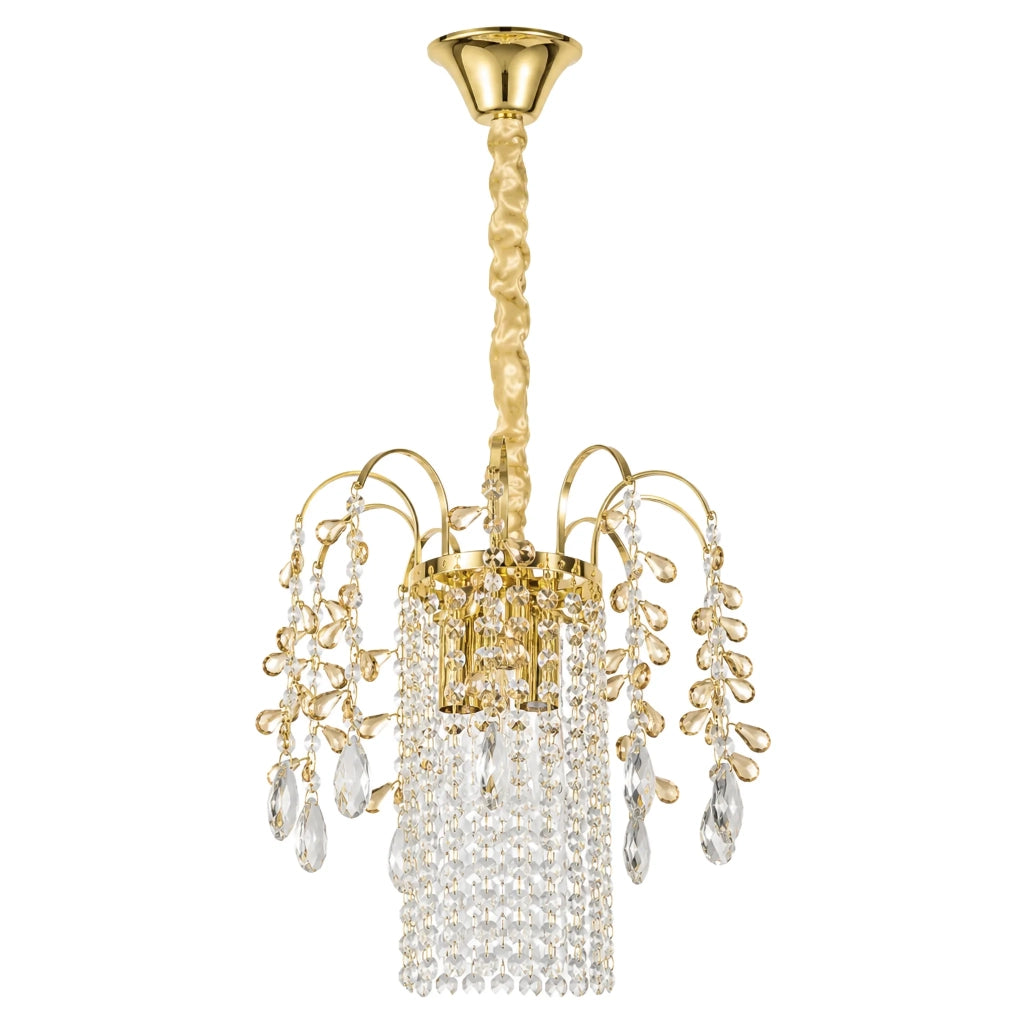 Lampada A Sospensione In Cristallo Swe090-cp 30cm Gold