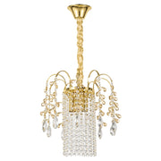 Lampada A Sospensione In Cristallo Swe090-cp 30cm Gold
