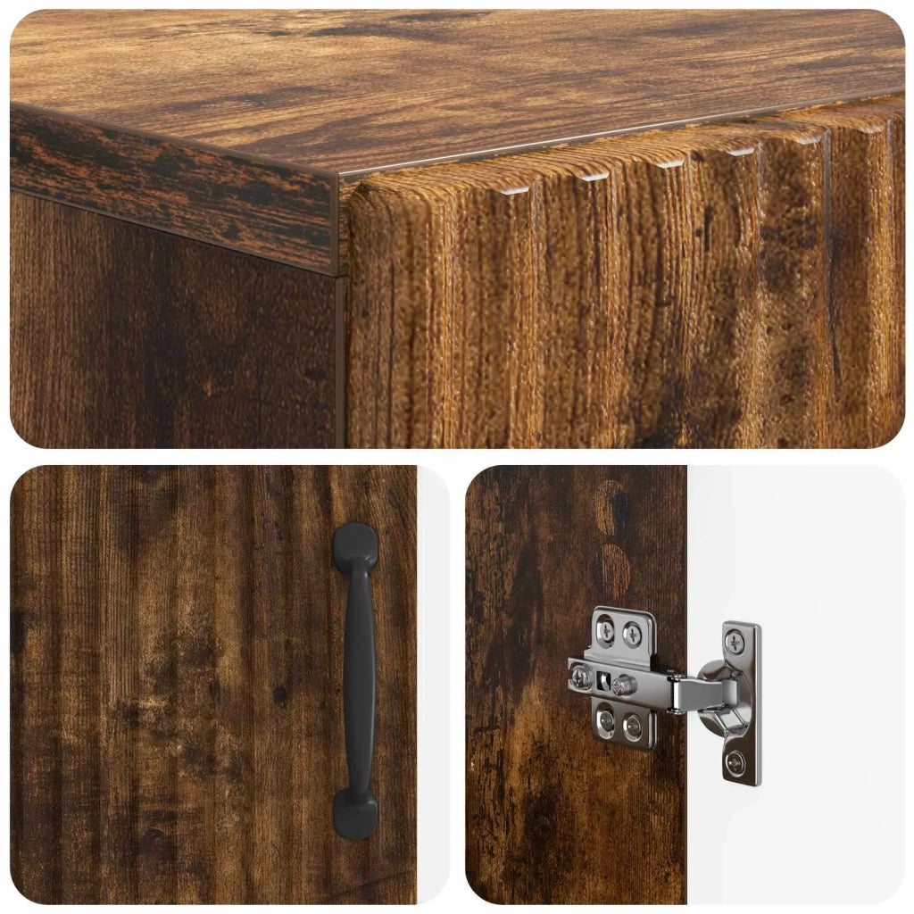 Mobile per scarpe HOORN 59,5 x 39,5 x 87 cm Rovere Fumo 897310