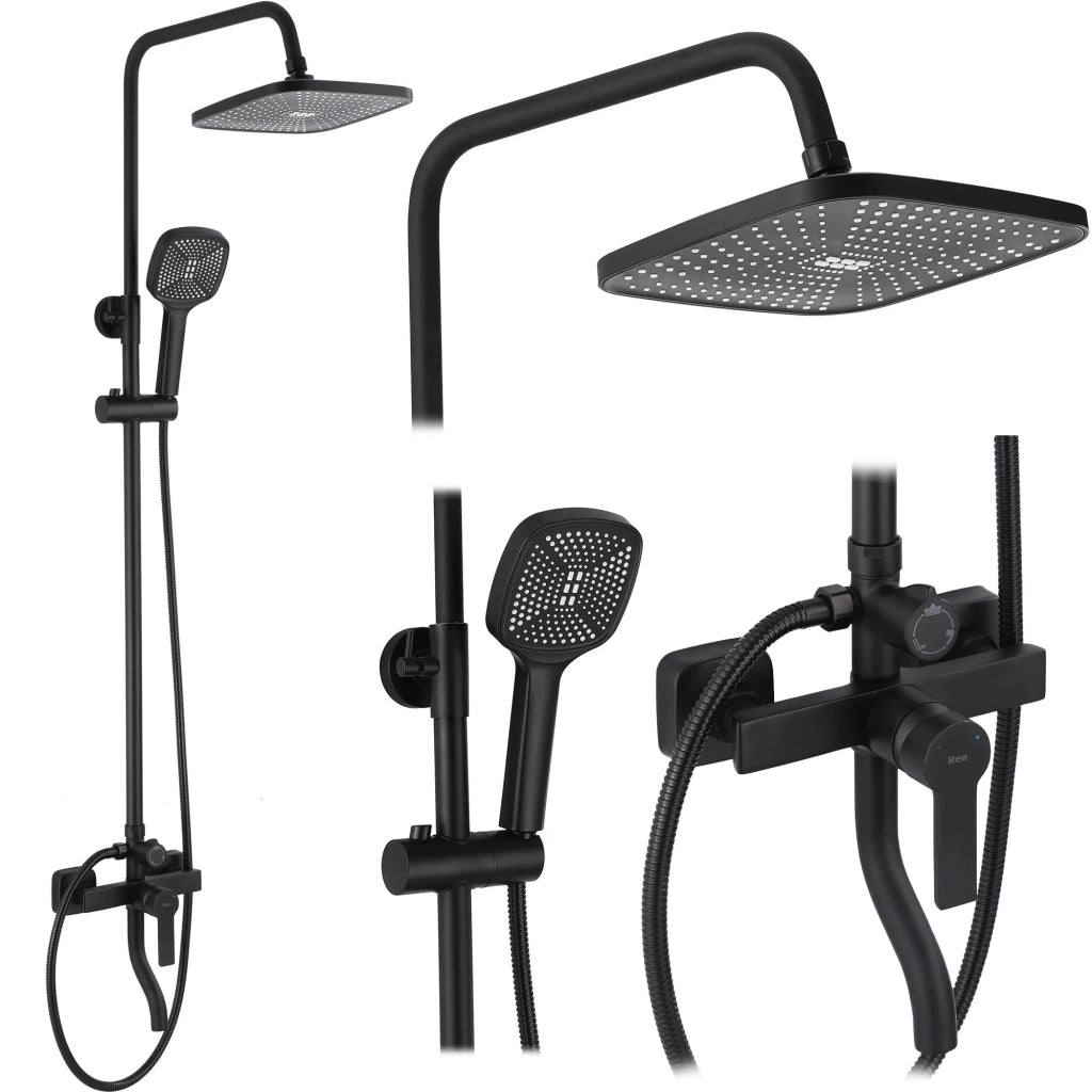Set Doccia Rea Argus Black Matt