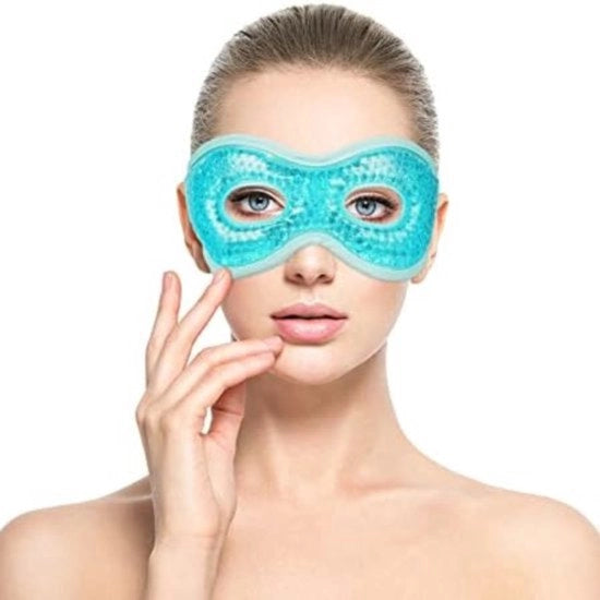 Maschera per gli Occhi - Per il Viso - Effetto Freddo - Riciclabile - Rinfrescante - Maschera per gli Occhi a Forma di Borsa - Per gli Occhi Stanchi - Maschera Gel - Contro la Migraine -